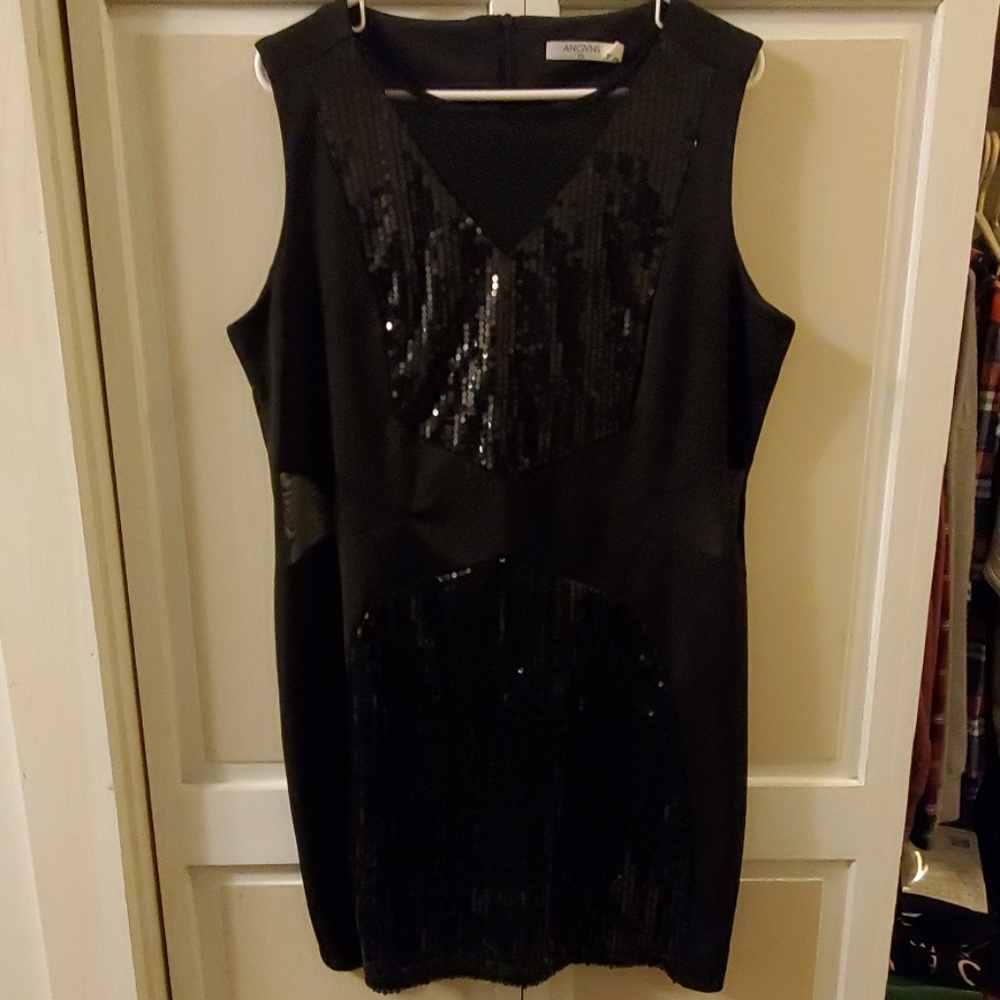 Black sequence dress
